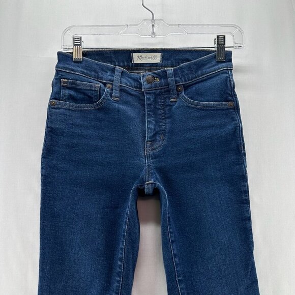 Madewell Jeans Womens 25P 9" Mid-Rise Skinny Medium Washed Stretch Denim Blue - Picture 3 of 11